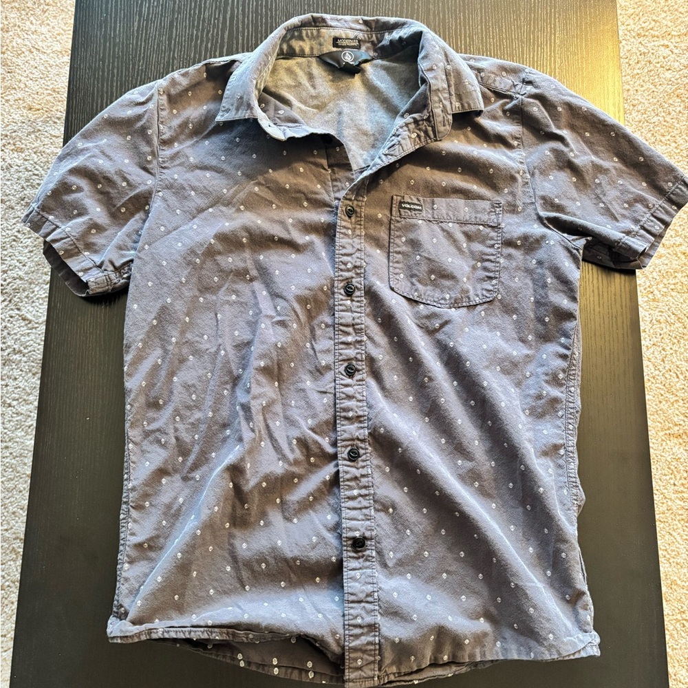 Volcom Gray Casual button up - Short sleeve